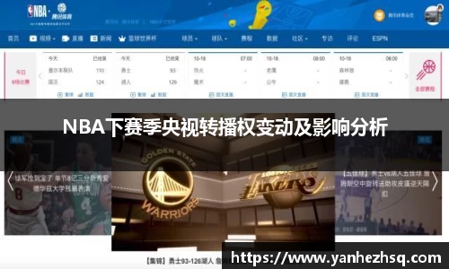 NBA下赛季央视转播权变动及影响分析